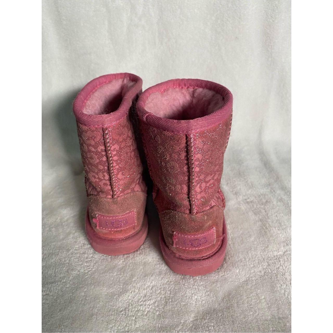 UGG Kids Boots Glitter Leopard Size 10 Pink Add Depop