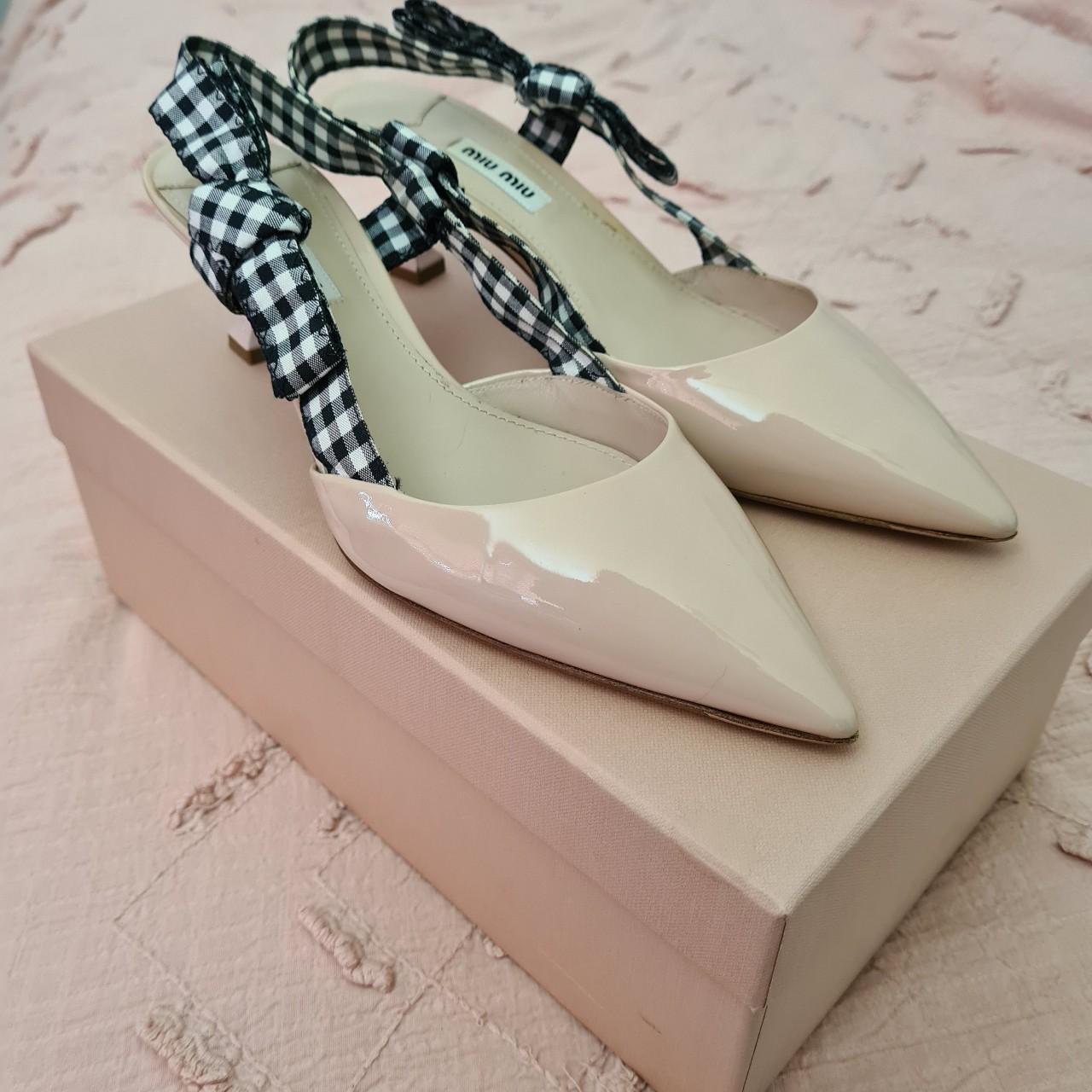 Miu miu gingham slingbacks online