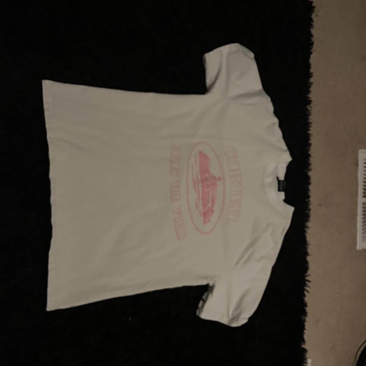 Mens L Corteiz Alcatraz Tee Pink White Tiny Stain Depop