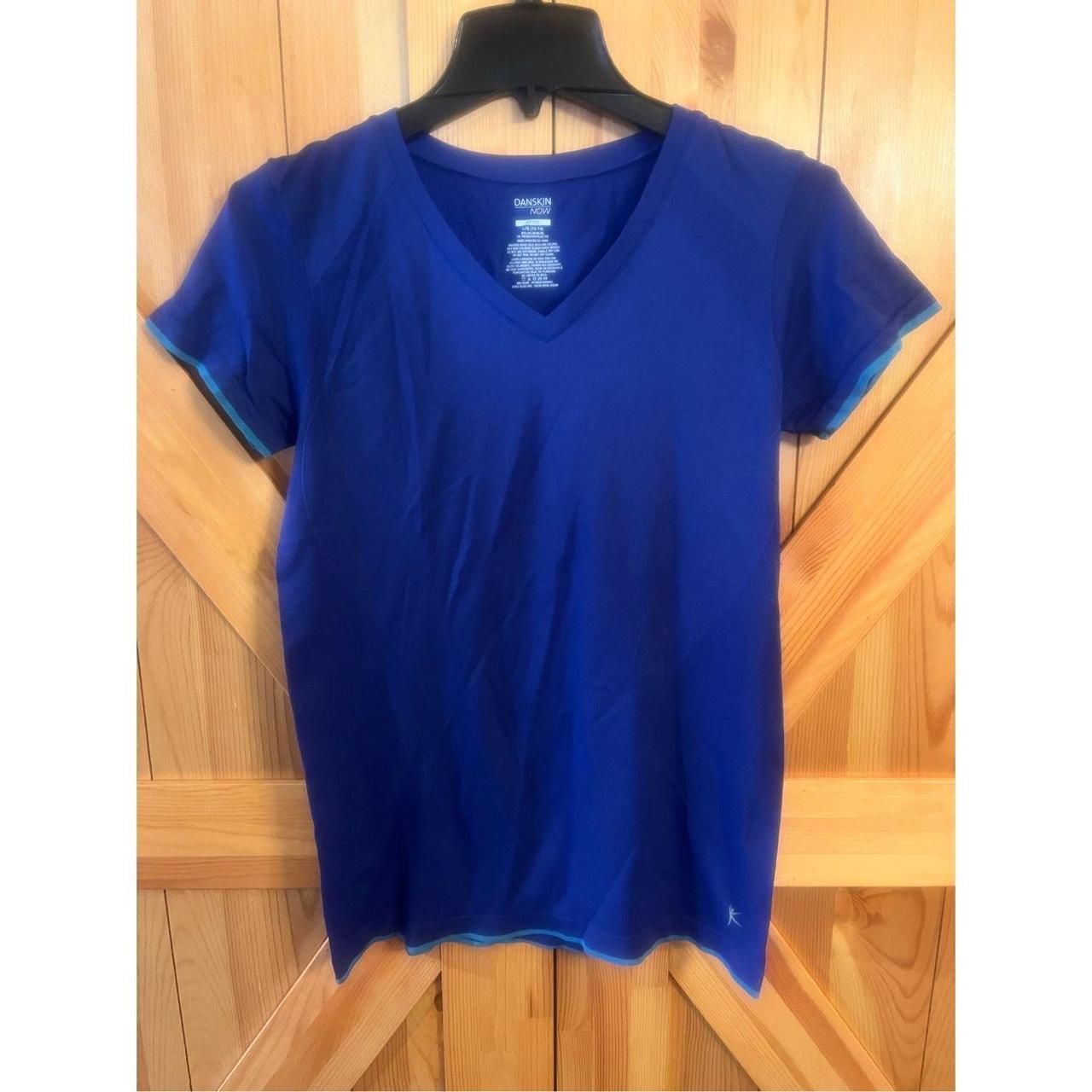 Danskin Now Fitted Athletic Shirt Womens Large Blue - Depop