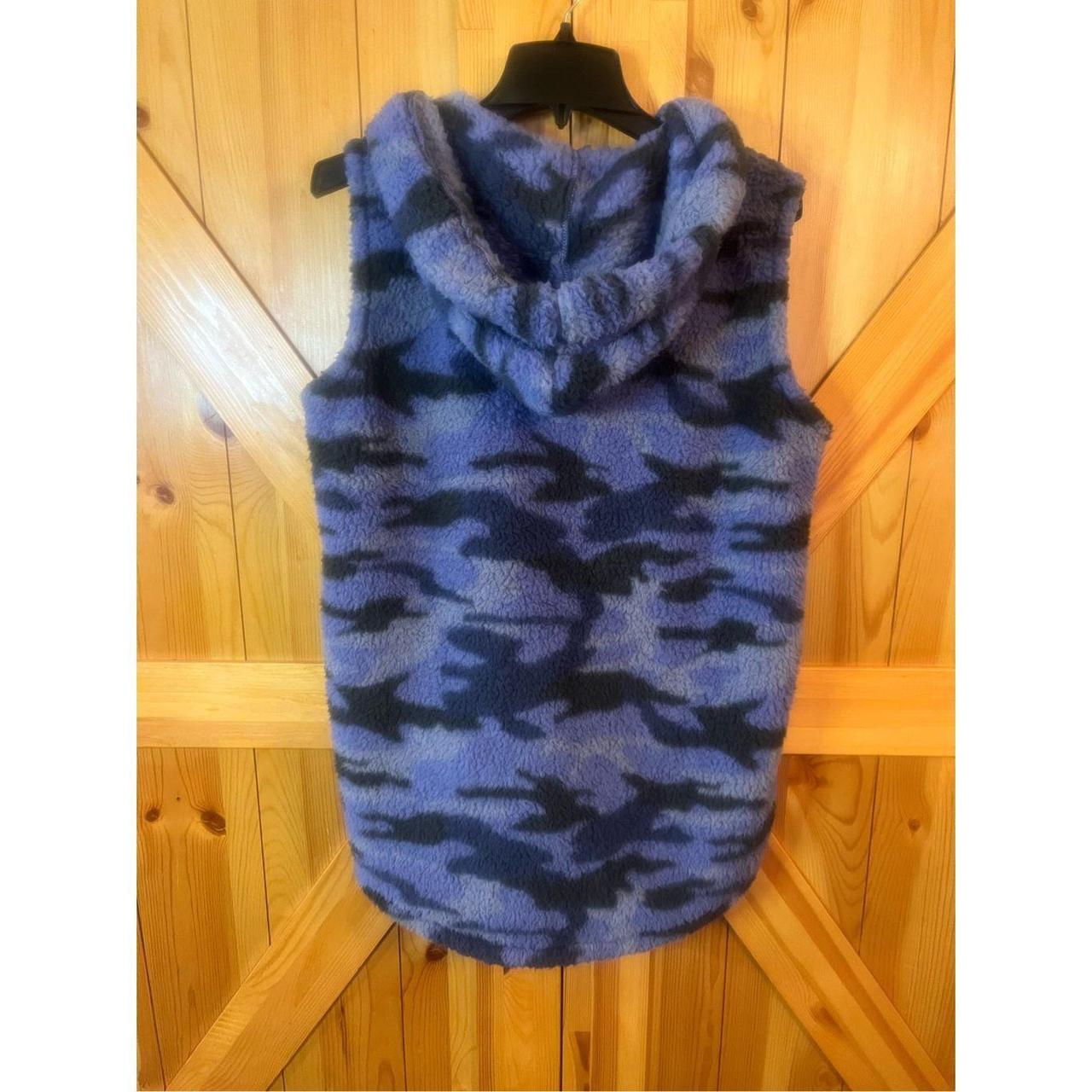 Zenana camo Vest Hooded Hoodie Soft Fuzzy Faux