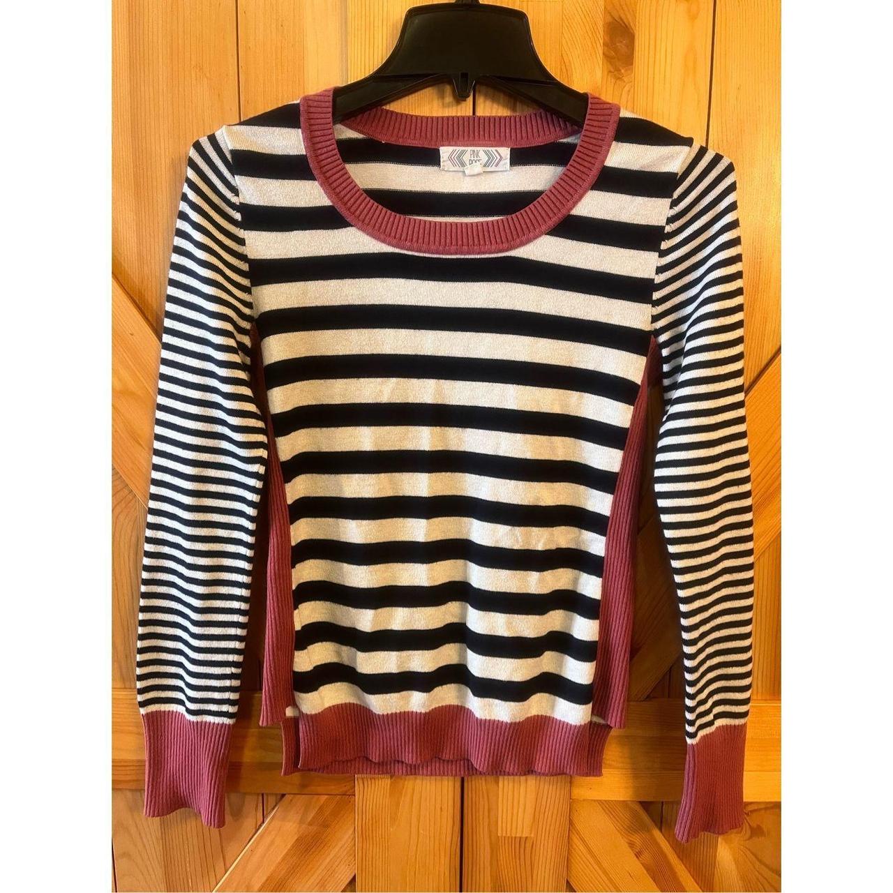 Pink rose shop striped sweater