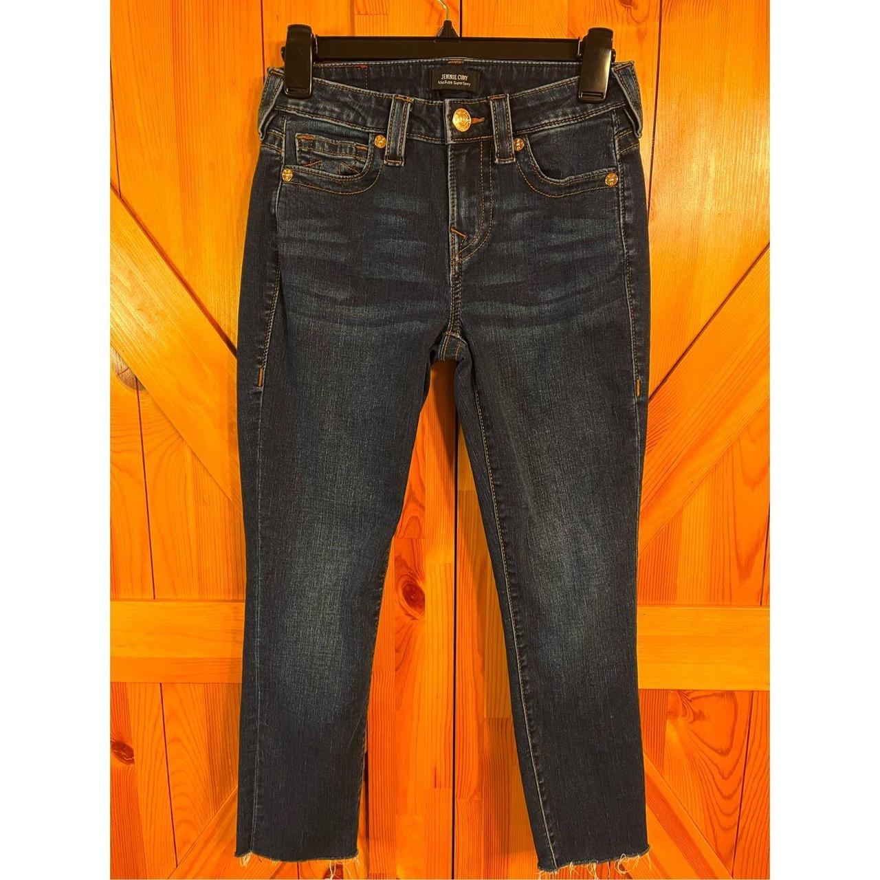 True Religion Womens Dark Wash Cropped Denim Jeans hotsell Size 25