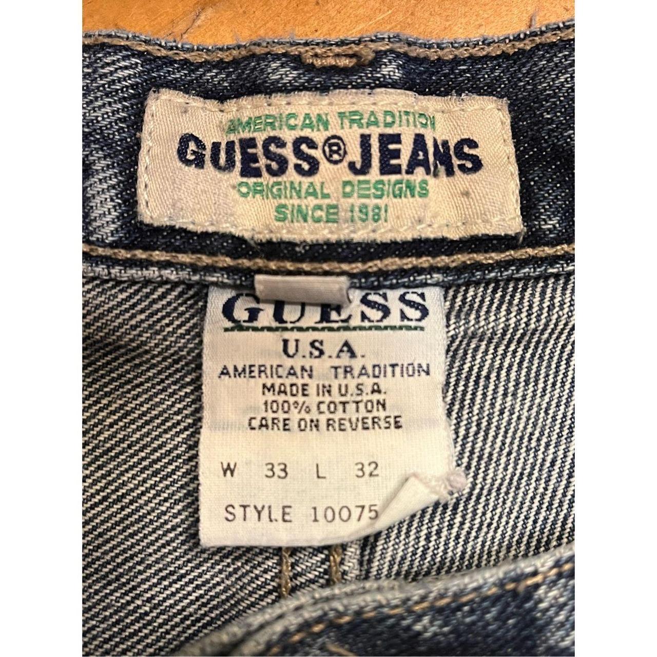 Mens Guess 80s authentic Vintage Green Label 5 Pocket Denim Jeans Size 33