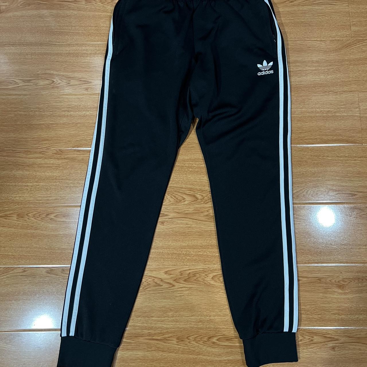 Adidas Track Joggers Black Size L Embroidered... - Depop