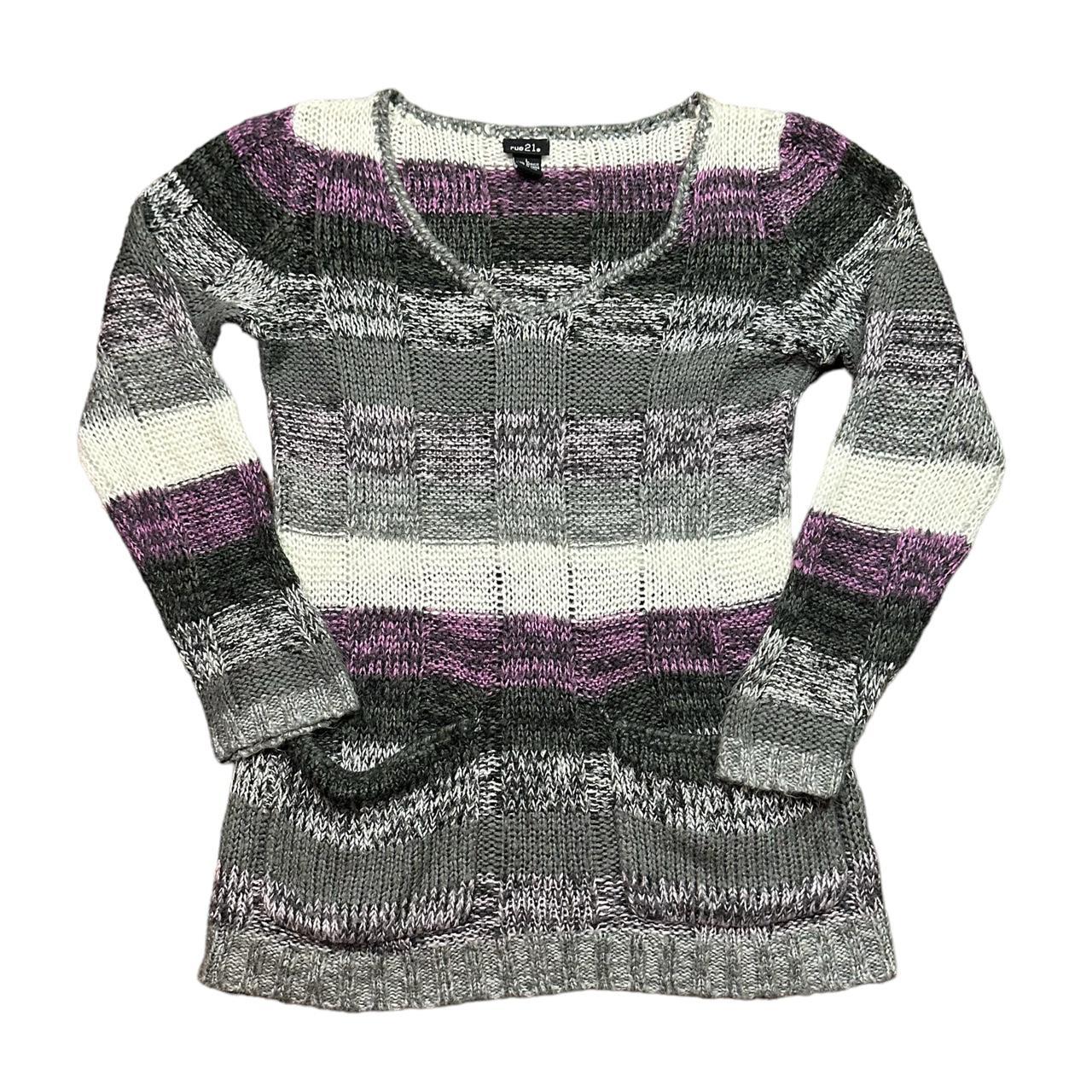 CROCHET STRIPED SWEATER, Super comfortable and