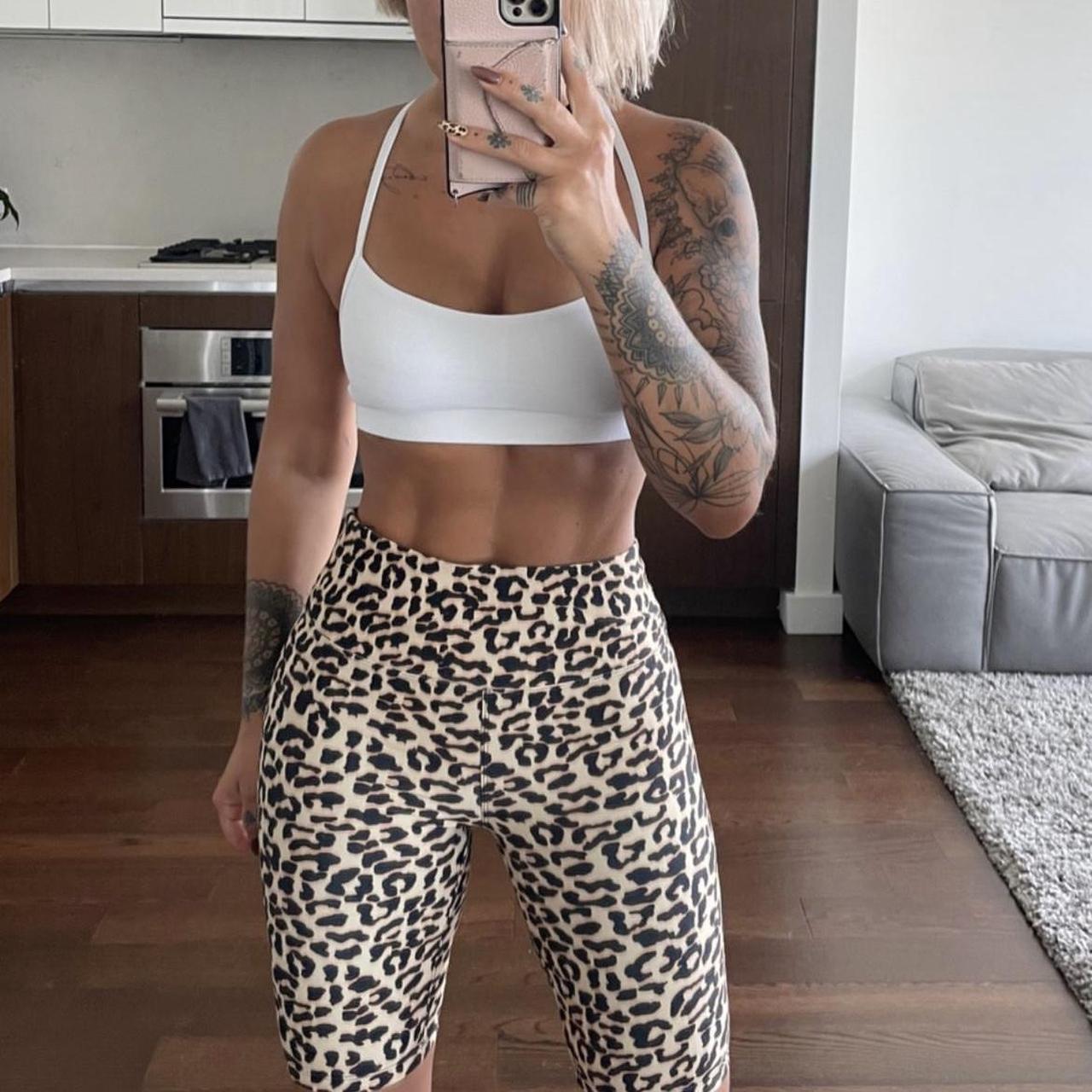 Leopard biker shorts clearance outfit