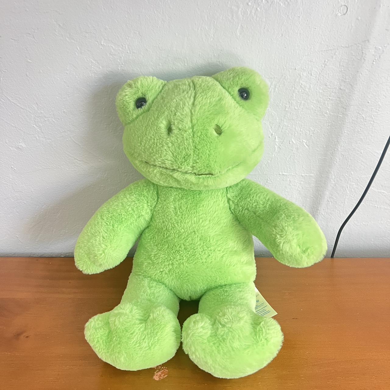 BUILD-A-BEAR Spring Green Frog Stuffed Animal With... - Depop