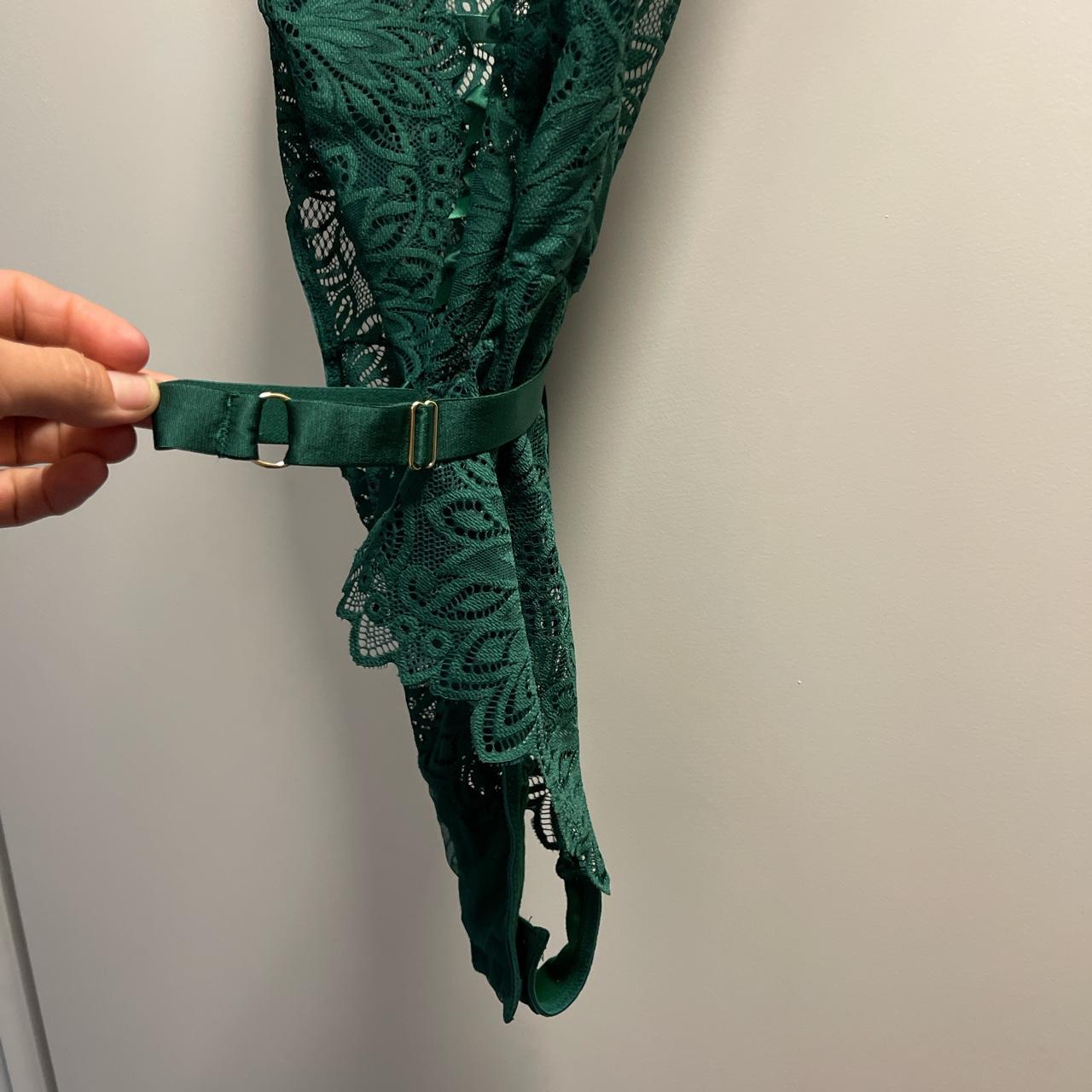 Bras & things Size 10 Emerald green body suit with... Depop