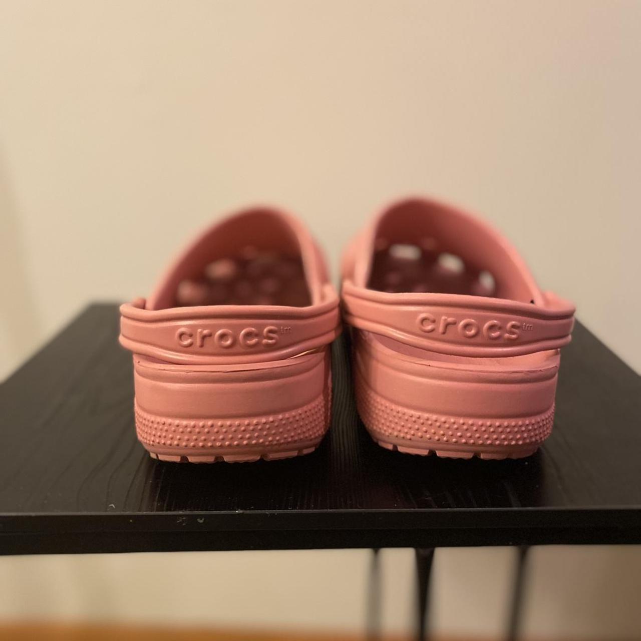 Like new salmon colored crocs. Size 12 mens and only... Depop