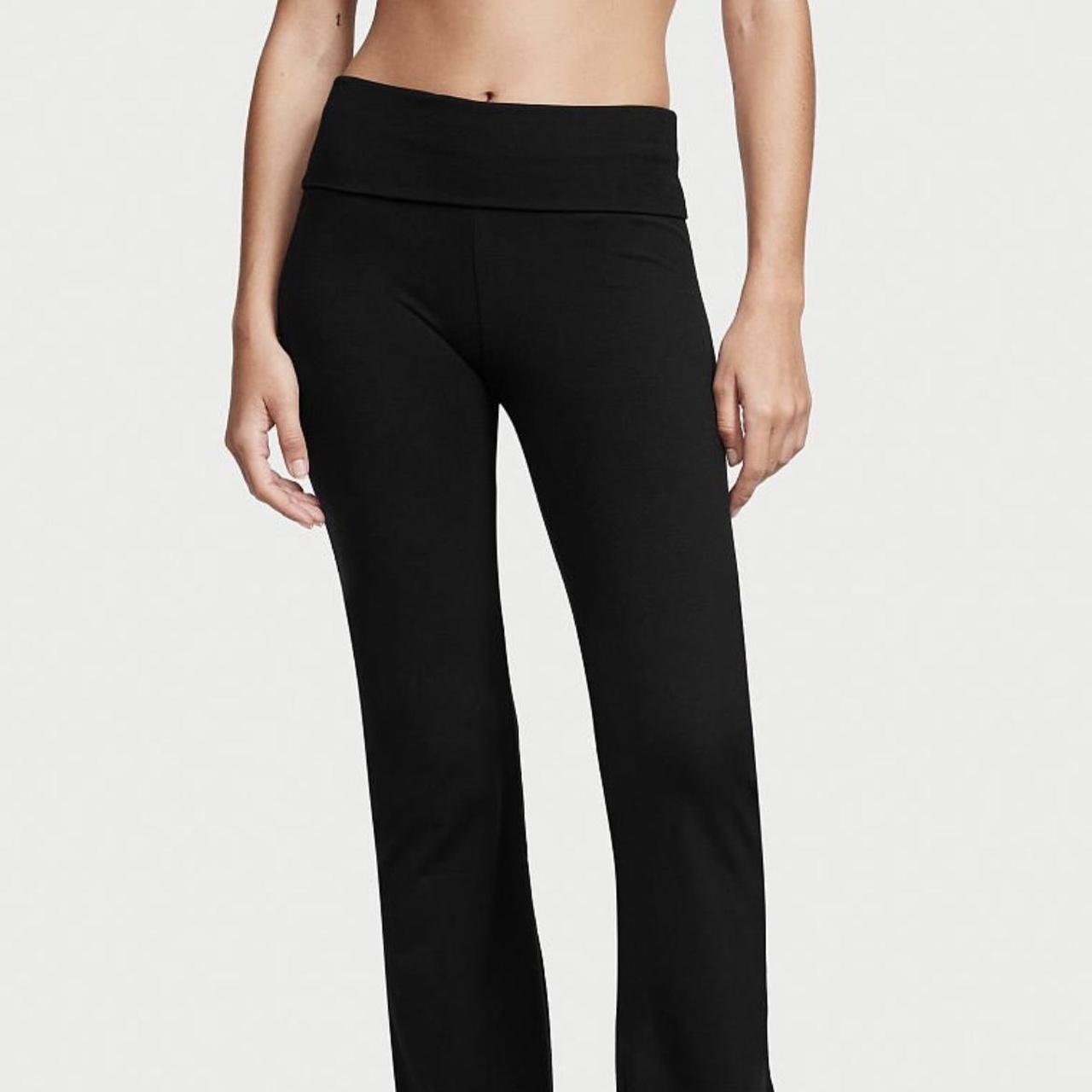 VICTORIA SECRET yoga fold over flare leggings 🖤 size... Depop