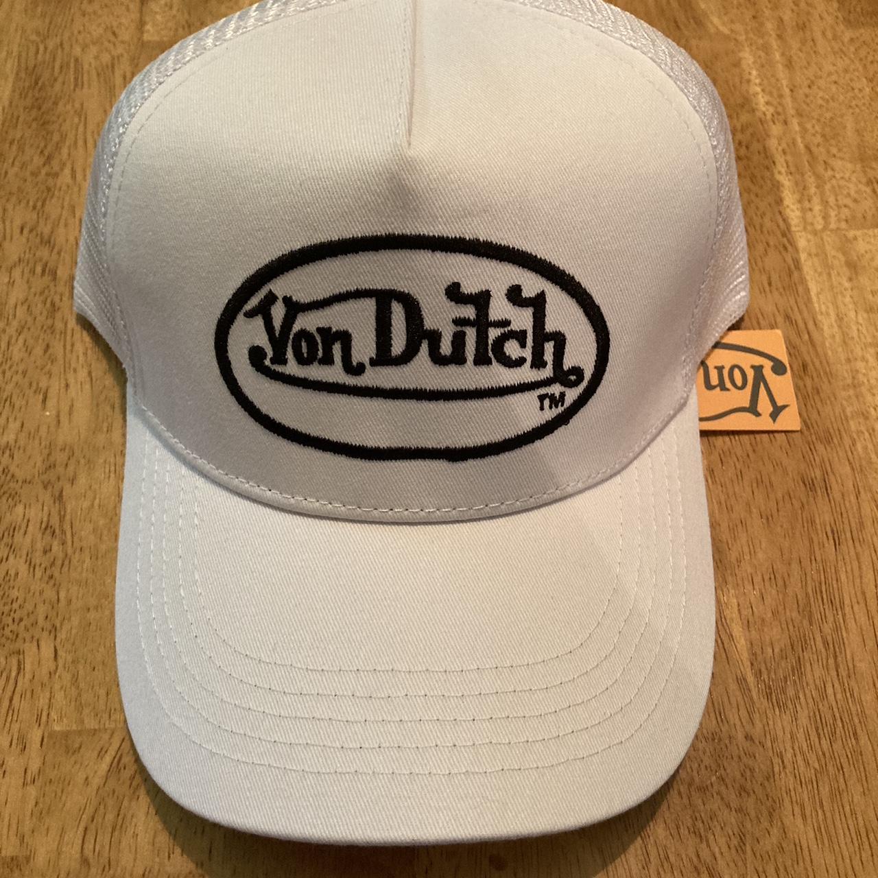 Von Dutch trucker hat Black, white and gold Brand - Depop