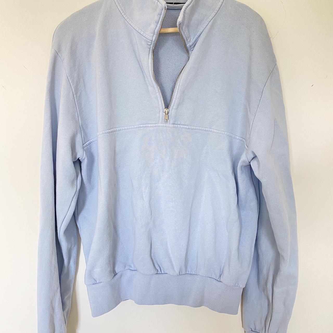 Brandy Melville Light blue quarter zip sweatshirt