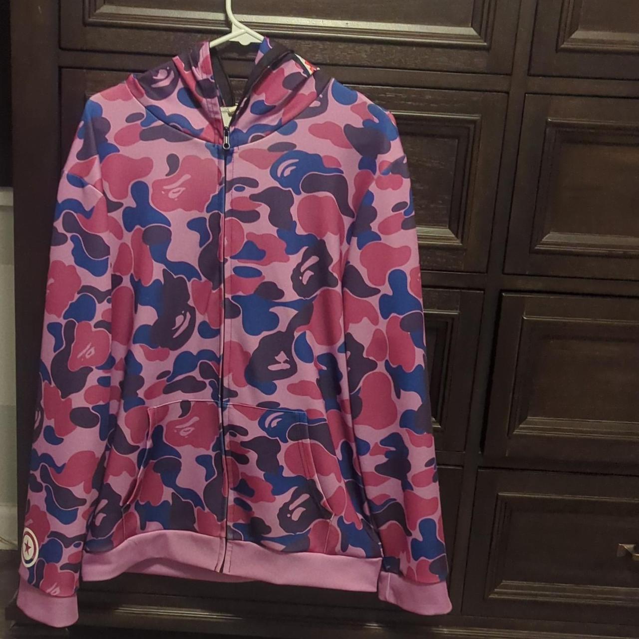 Fake purple bape on sale hoodie