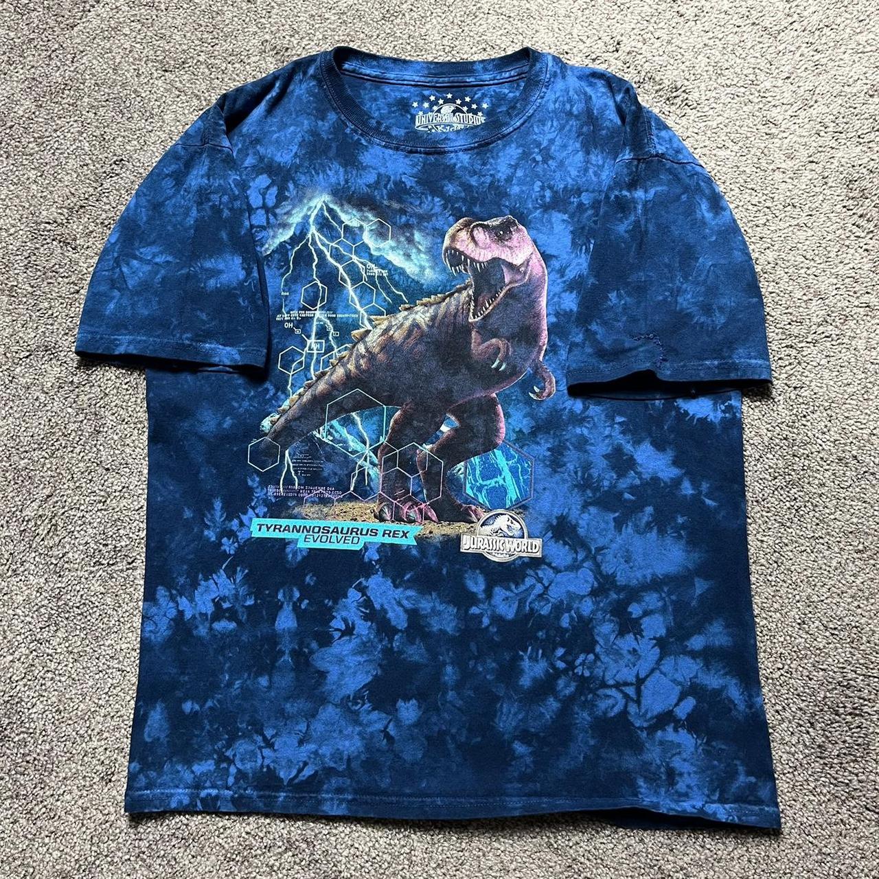 tie dye jurassic park shirt