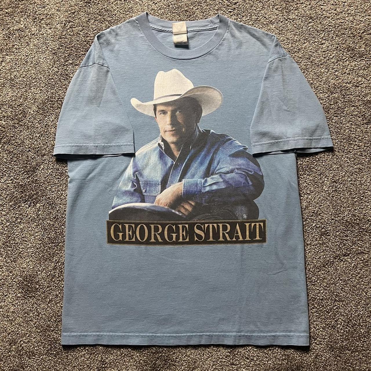 Vintage George Strait Shirt Size: Large fits 20 x... - Depop