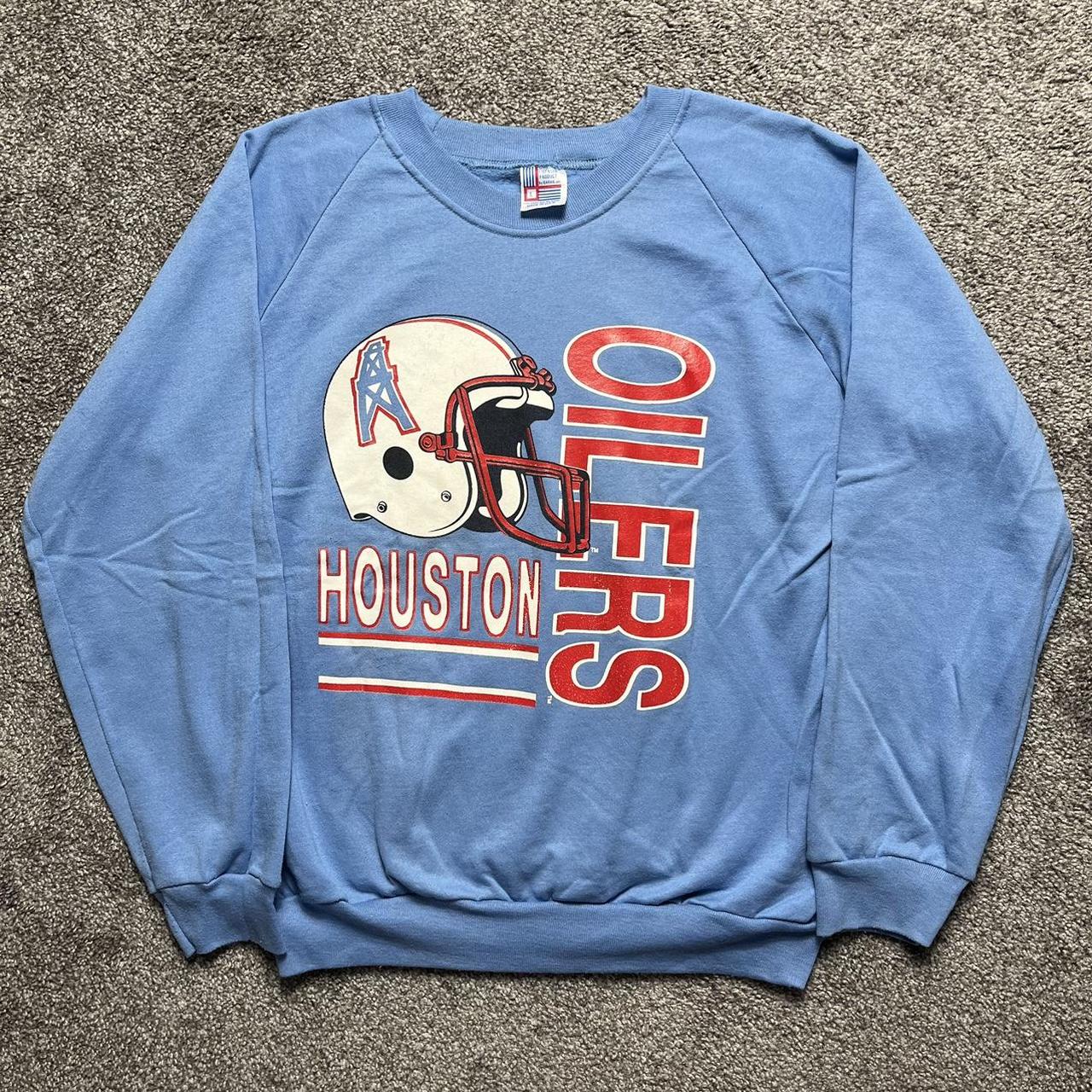 Houston Oilers Team Oil Pumpjack Logo Lightweight Sweatshirt for