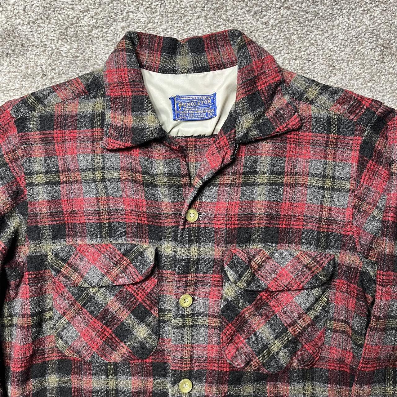 Vintage 70s Pendleton Flannel Size: Medium fits... - Depop