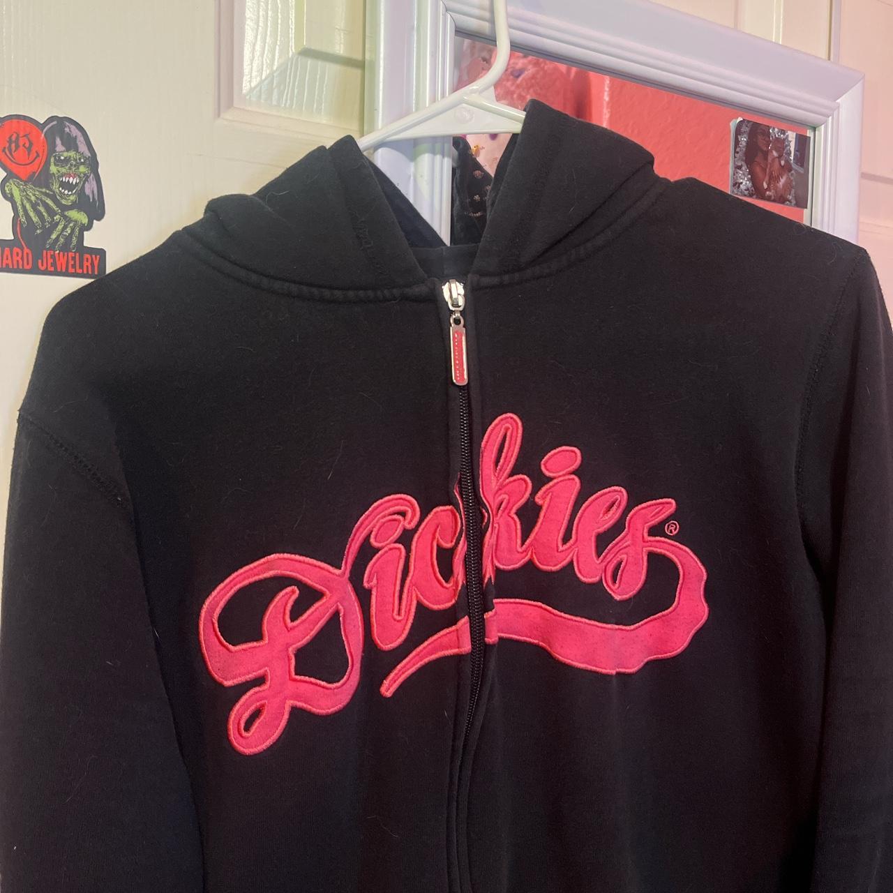 Dickies Hot pink zip up hoodie, size L runs a little... - Depop