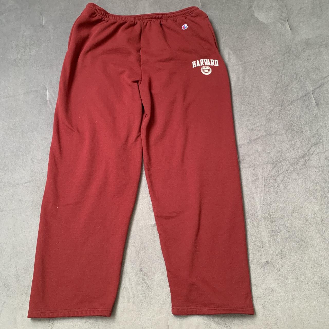 Champion Men's White and Red Joggers-tracksuits | Depop