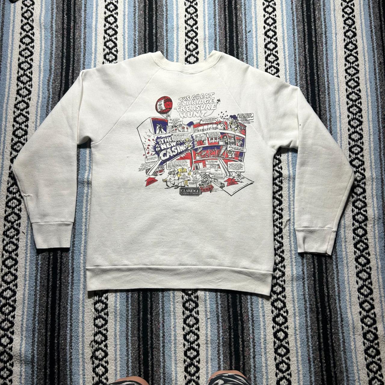 claridge casino&hotel comic sweater size small... - Depop