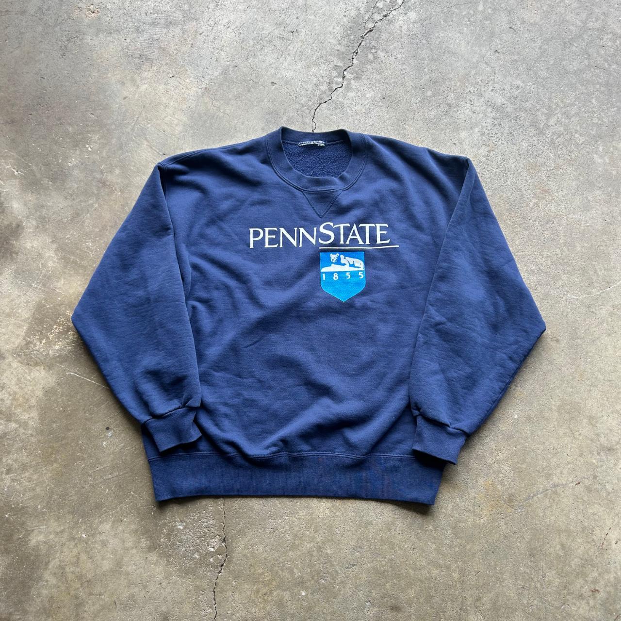 80s Penn state crew ripped tag fits L-XL check... - Depop