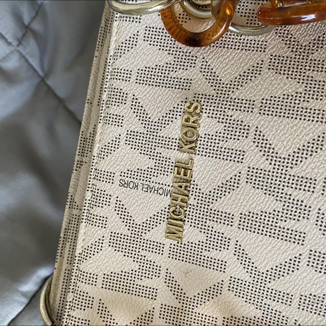 Michael Kors Women's White and Cream Bag | Depop