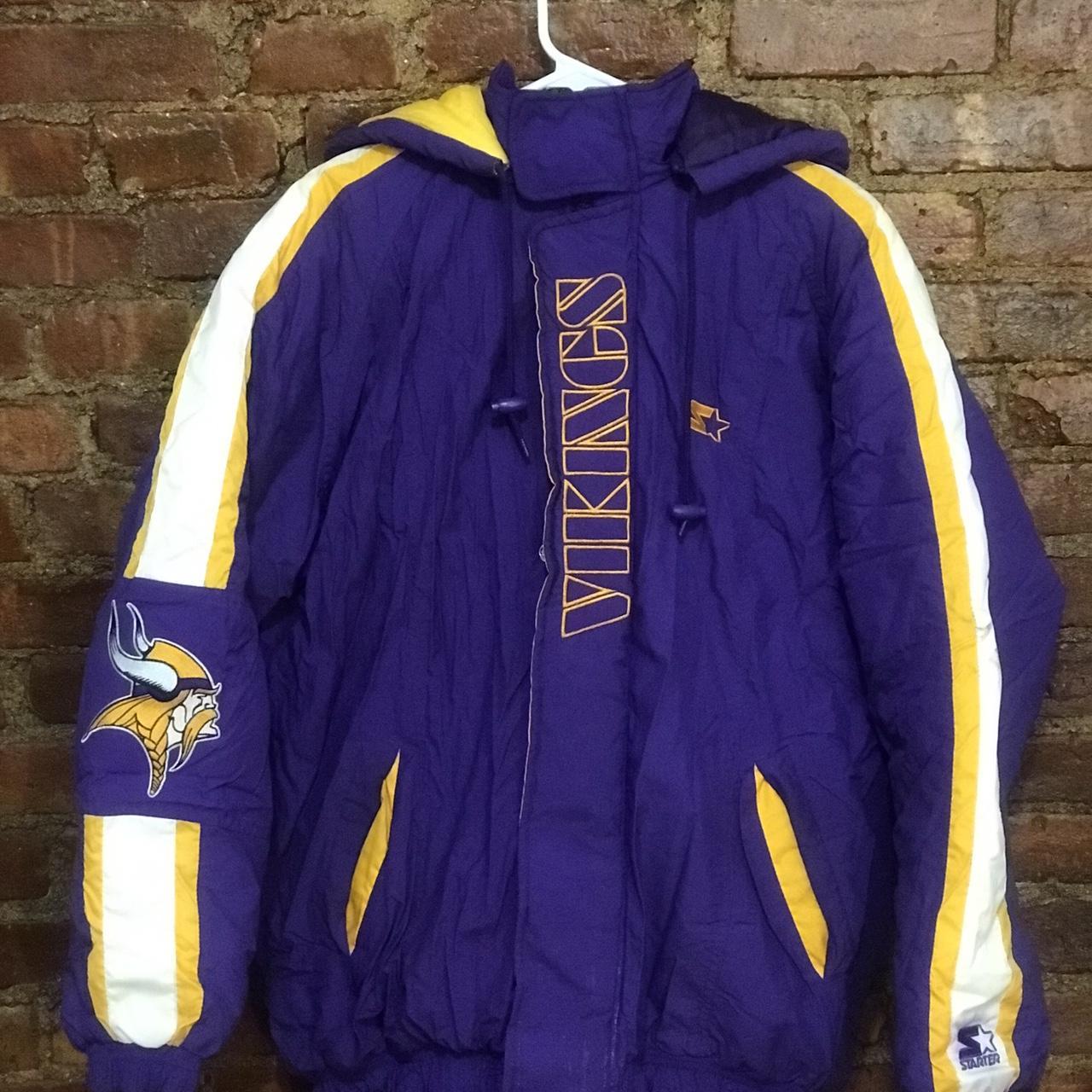 Vintage 90's Minnesota Vikings Winter Coat Used in - Depop