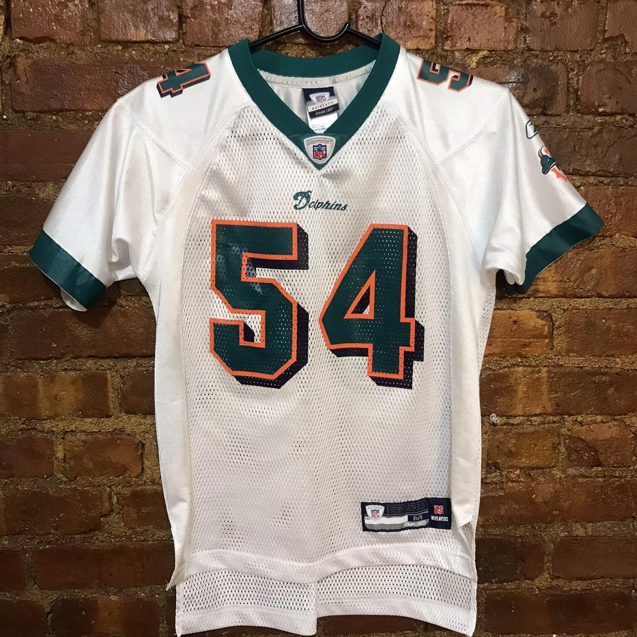 VTG WOMEN'S MIAMI DOLPHINS JERSEY White, green and - Depop