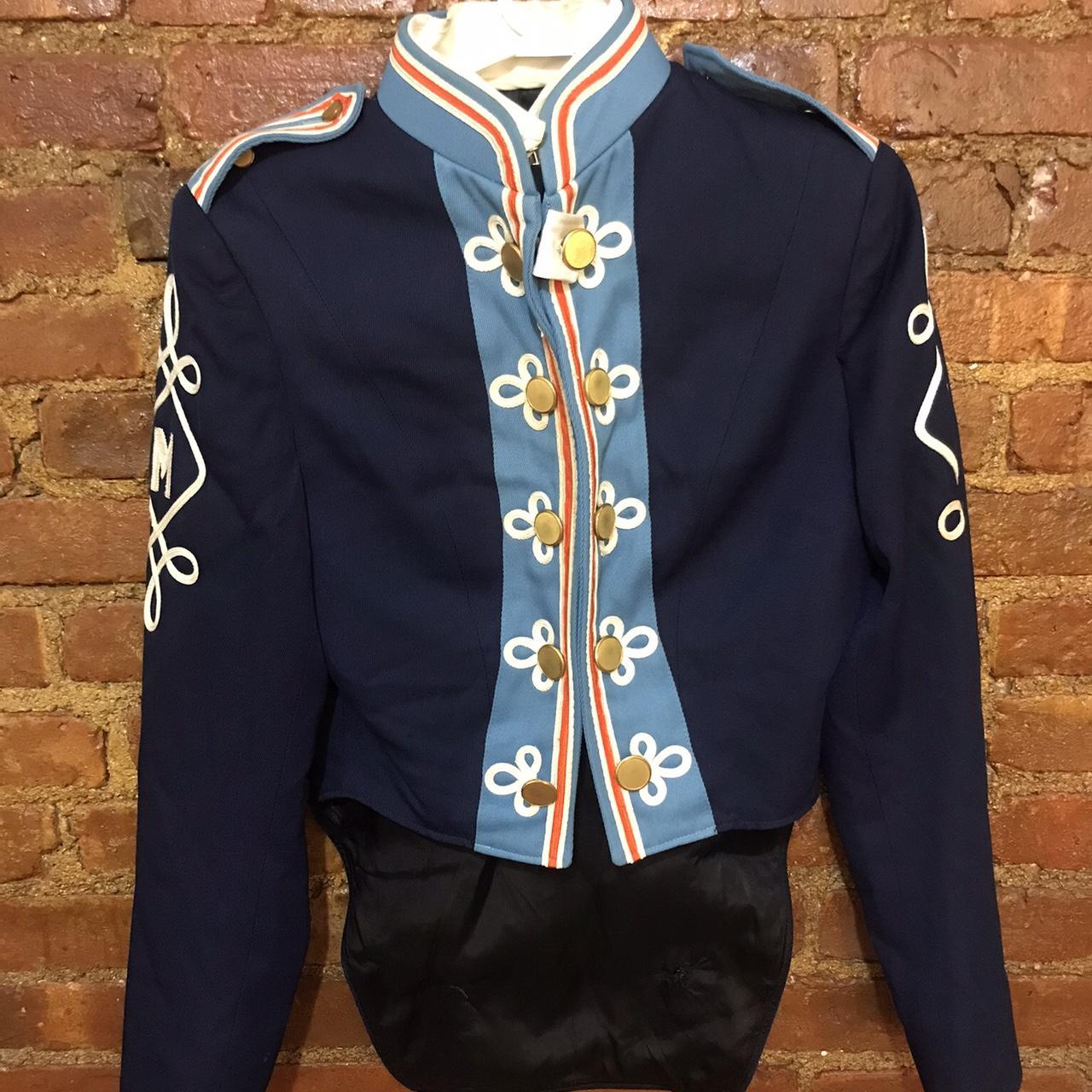 Vintage Band Costume Suit Marching Band Jacket Blue 