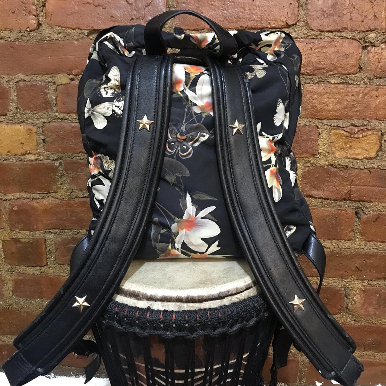 GIVENCHY Floral and Butterfly Print Black Nylon Backpack rt $1, 320 at  1stDibs