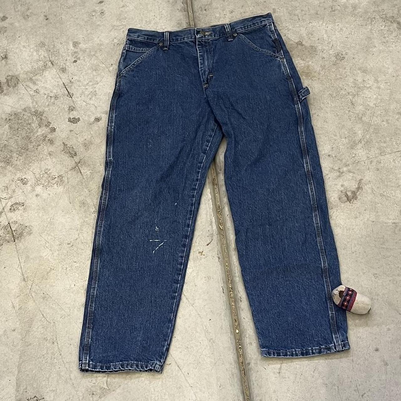 baggy y2k-lookin old mill carpenter jeans high-rise... - Depop