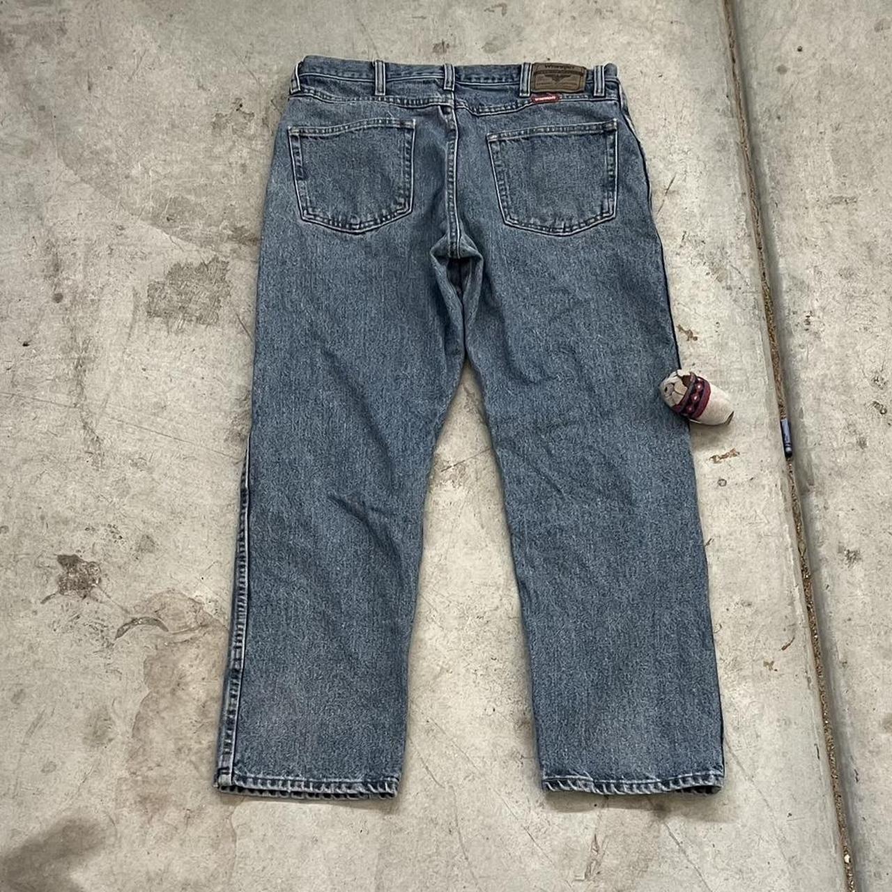 baggy loose fit wrangler jeans 16 inch leg openers.... - Depop