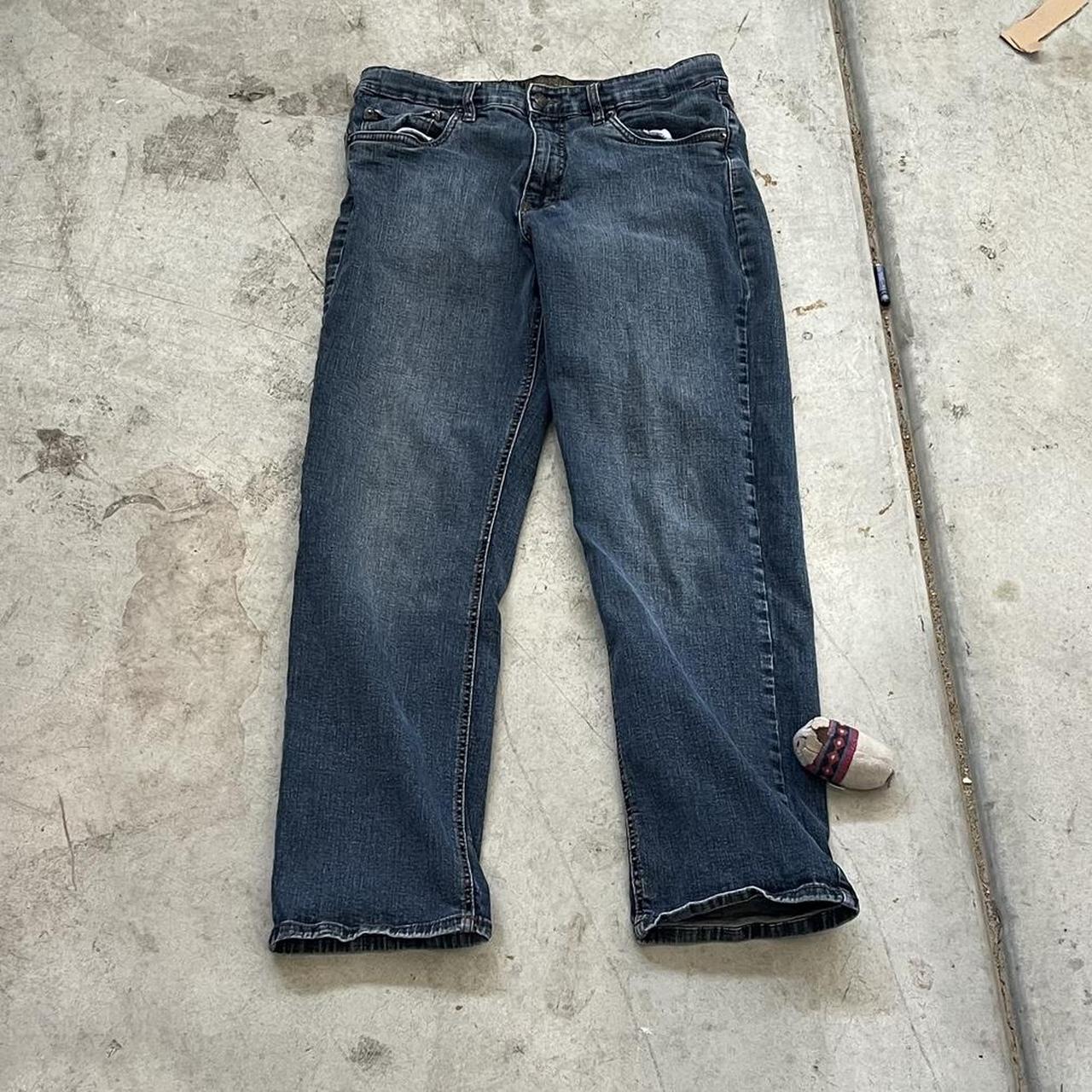 y2k baggy urban star jeans leg openers measured at... - Depop