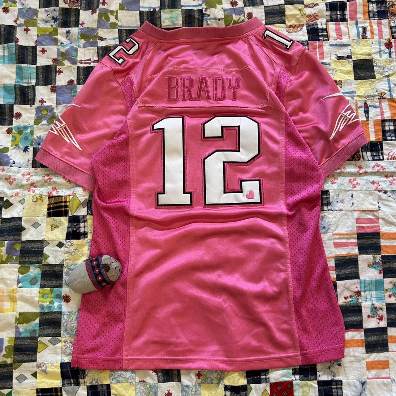 awesome y2k pink tom brady patriots jersey from his. Depop