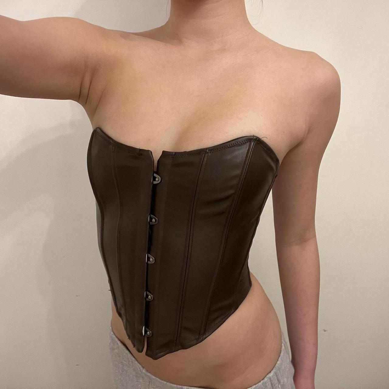 Urban Outfitters Luna Brown store Leather Corset