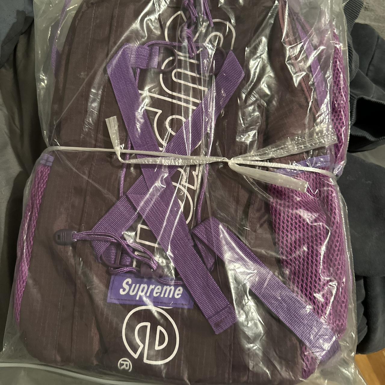 Supreme fw18 purple on sale backpack