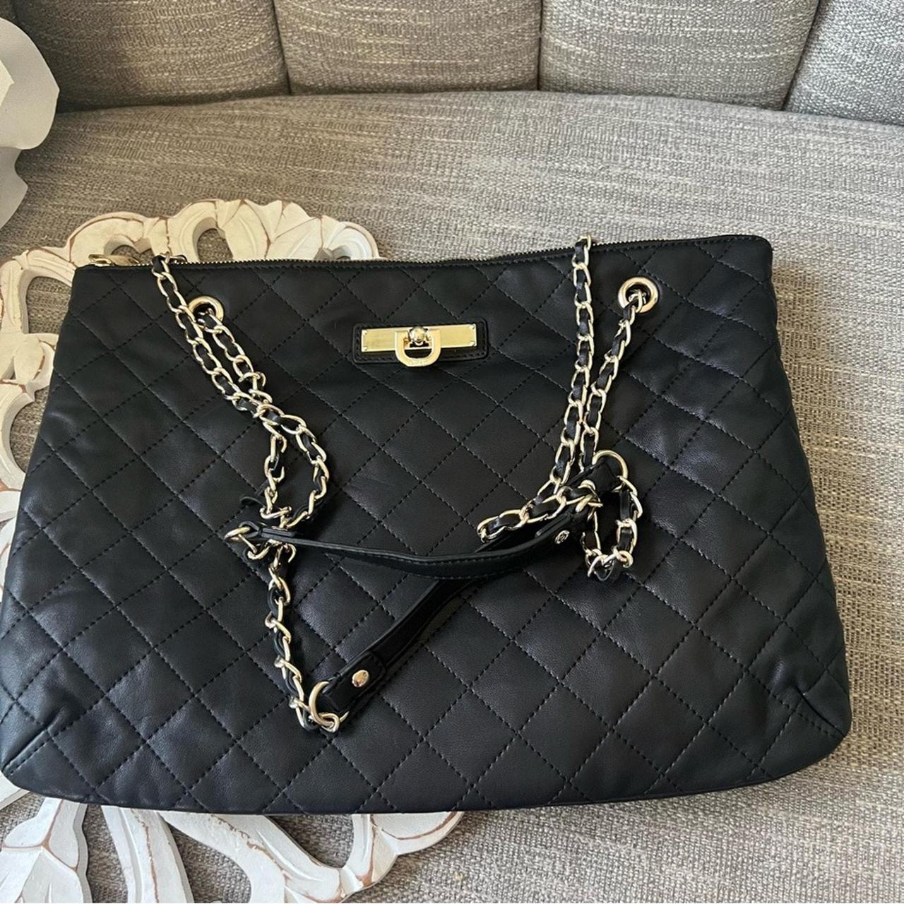 DKNY Black Leather Purse Bag Preowned Depop