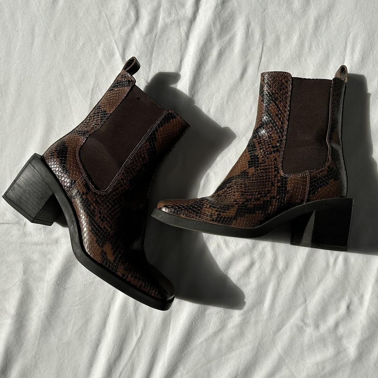 Marks & Spencer Women's Brown and Black Boots Depop