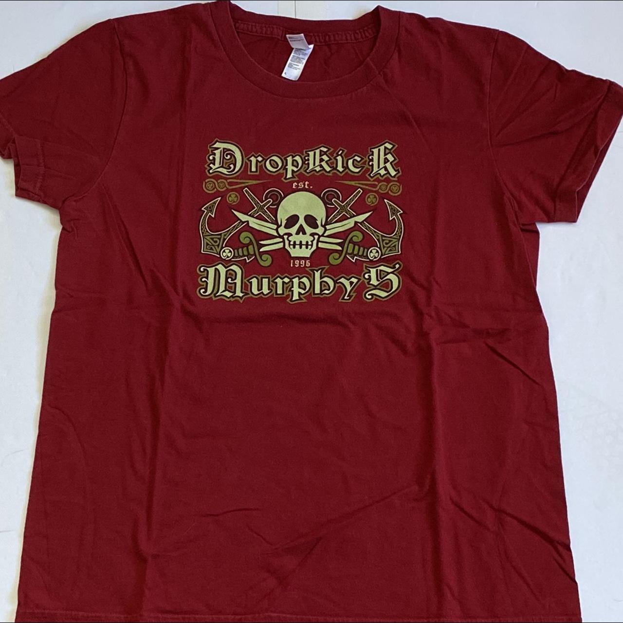 1996 Dropkick Murphys - skull with blades behind - Depop