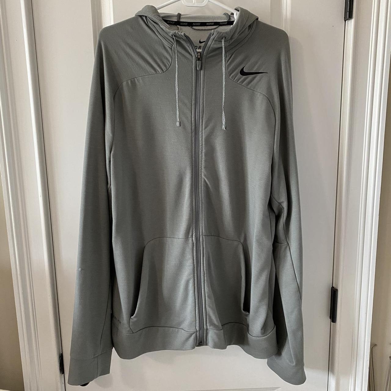 mens green nike zip up hoodie