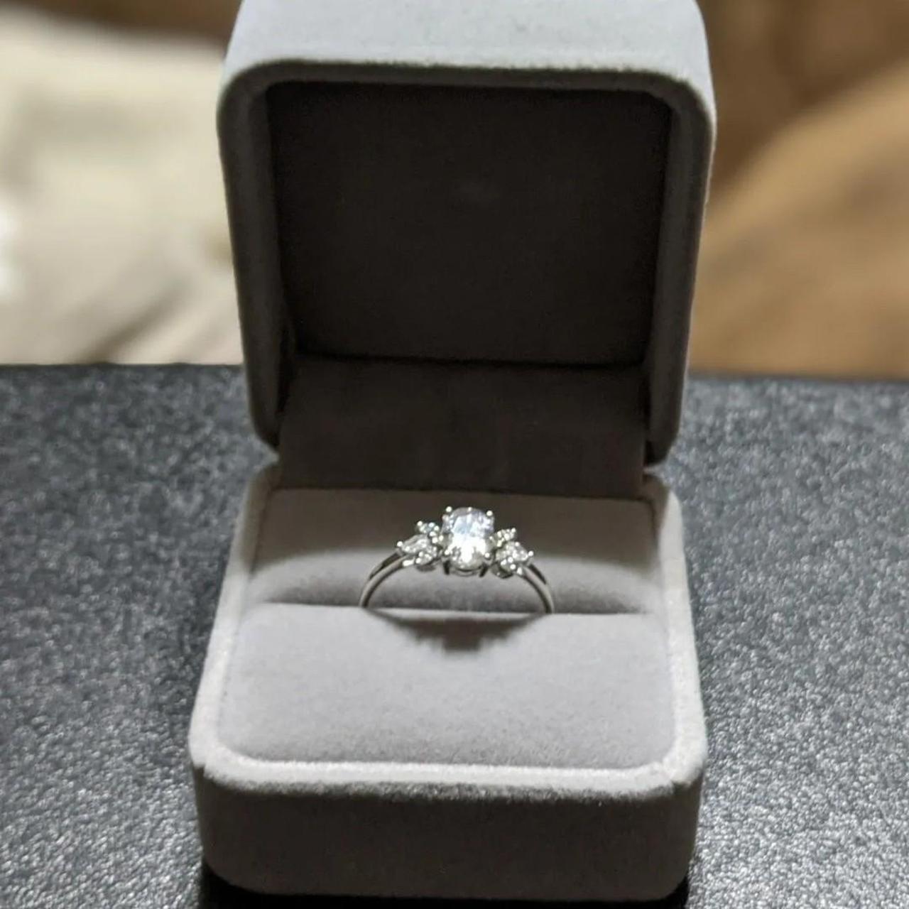 Moissanite Ring Moissanite Engagement Ring size 11... - Depop