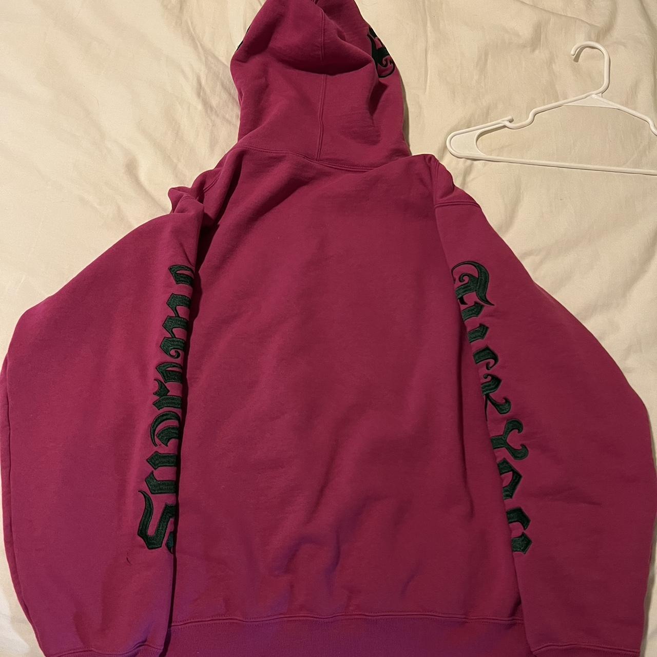 Purple Supreme 'Fuck You' Ambigram Logo Hoodie Open - Depop