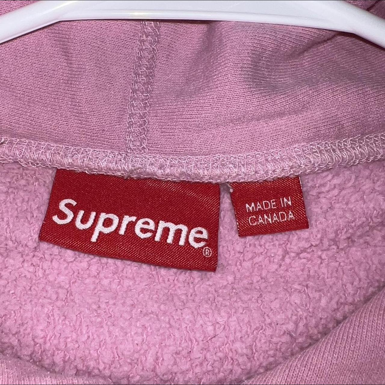 Fake pink cheap supreme hoodie