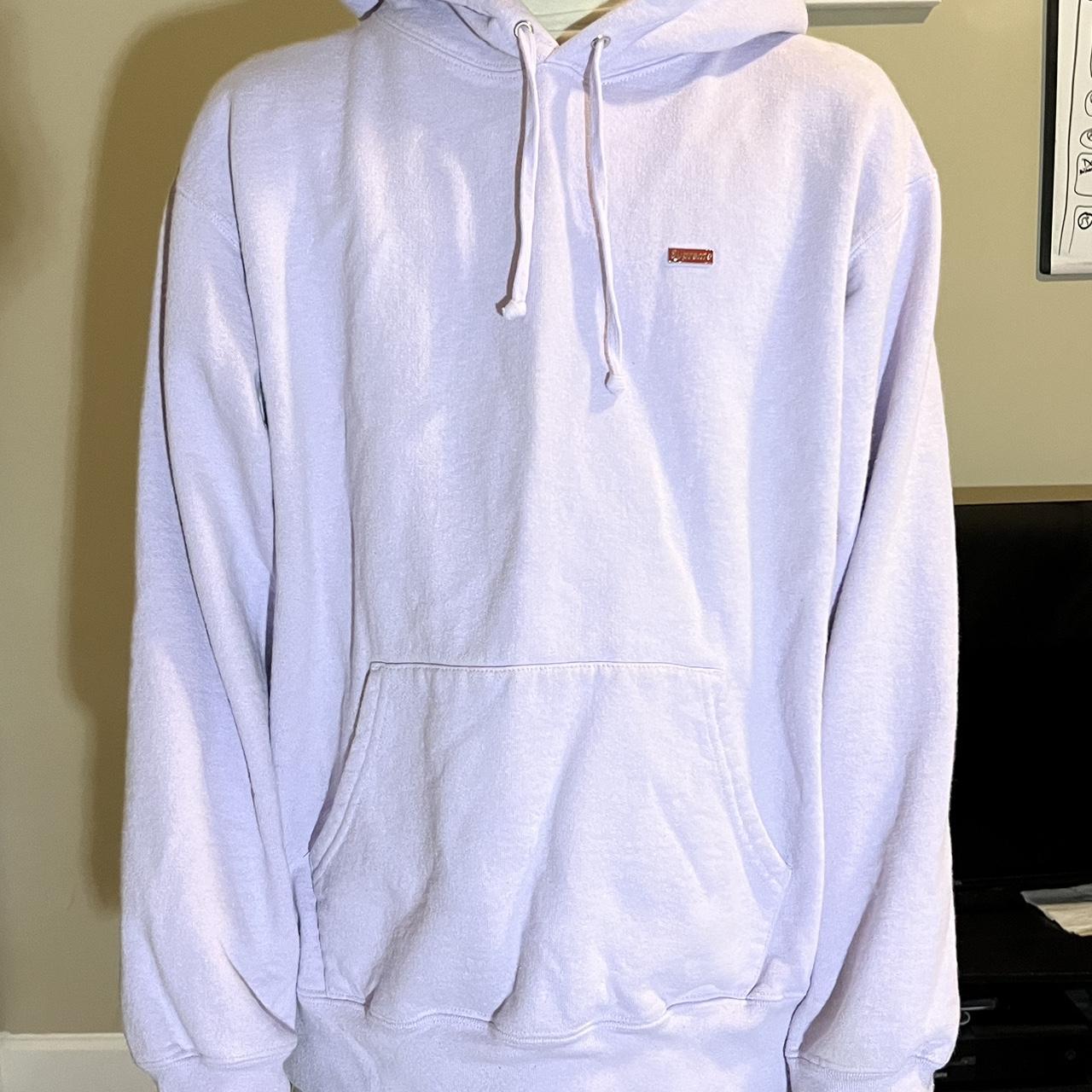 supreme box logo hoodie grey sweatshirt M fw16