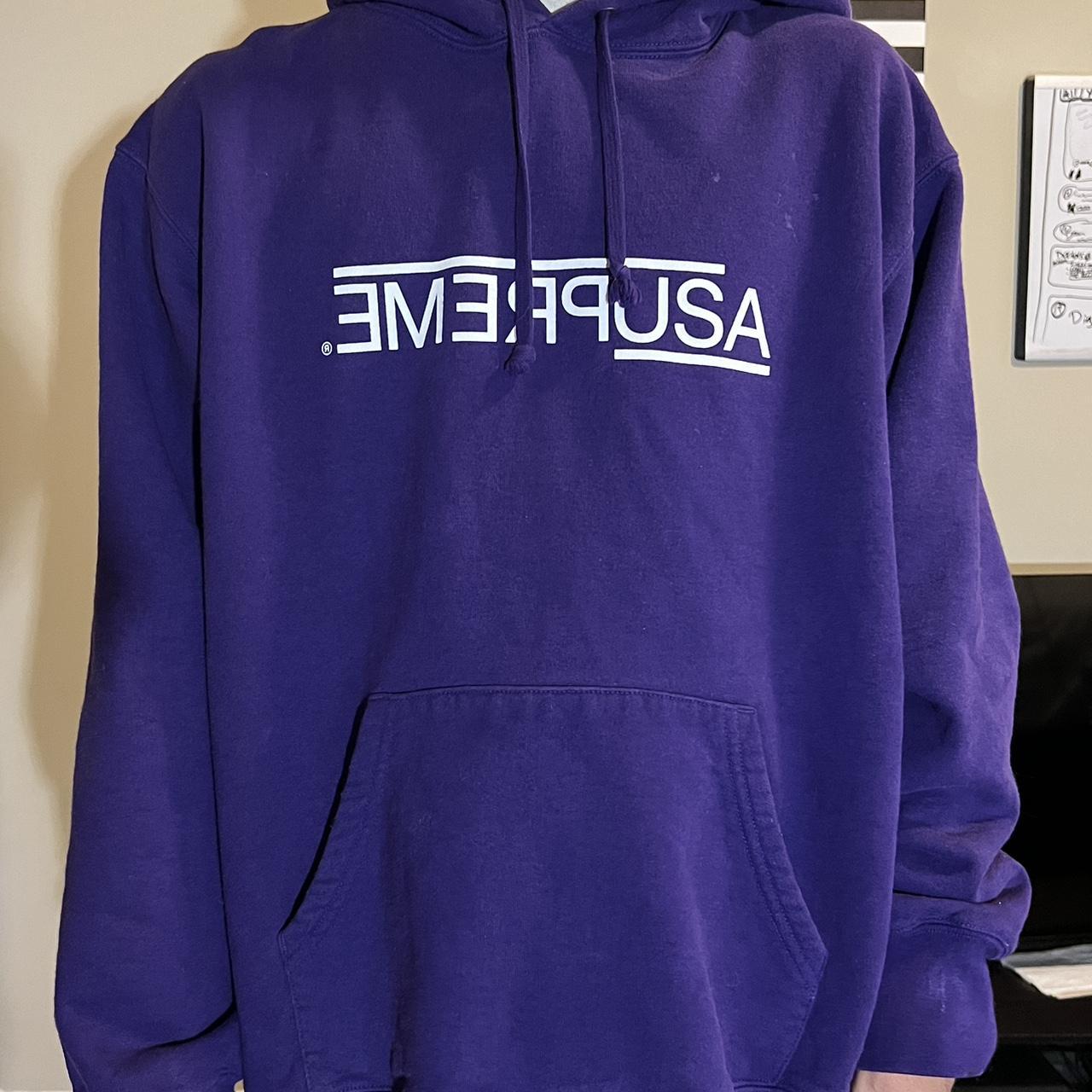 Supreme motion 2025 logo hoodie purple