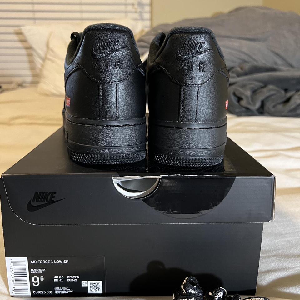 Supreme®/Nike® Air Force 1 Low 2023 - Black - 9.5 US... - Depop