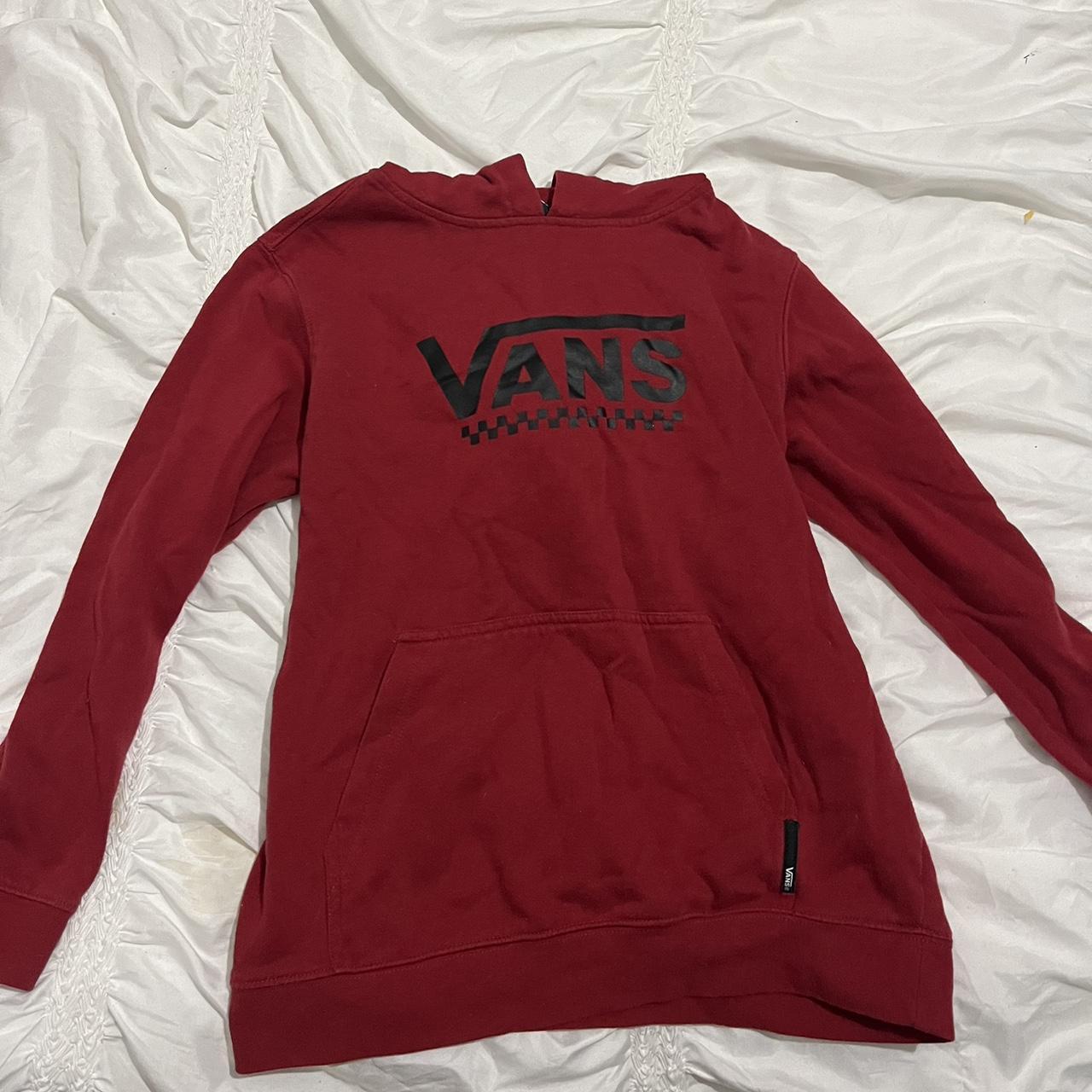 Vans Women's Burgundy Hoodie Depop