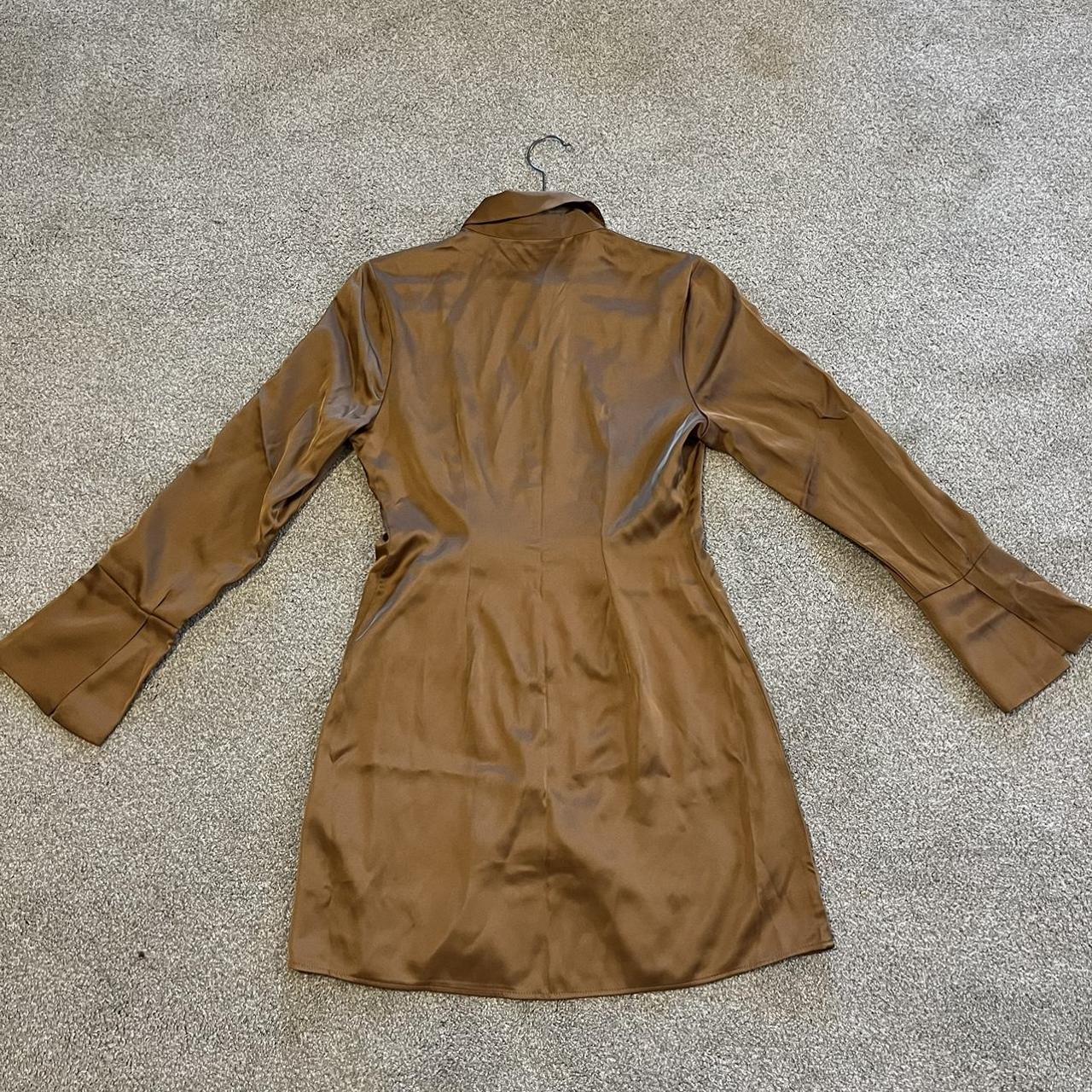 Abercrombie & Fitch Women's Brown and Tan Dress | Depop