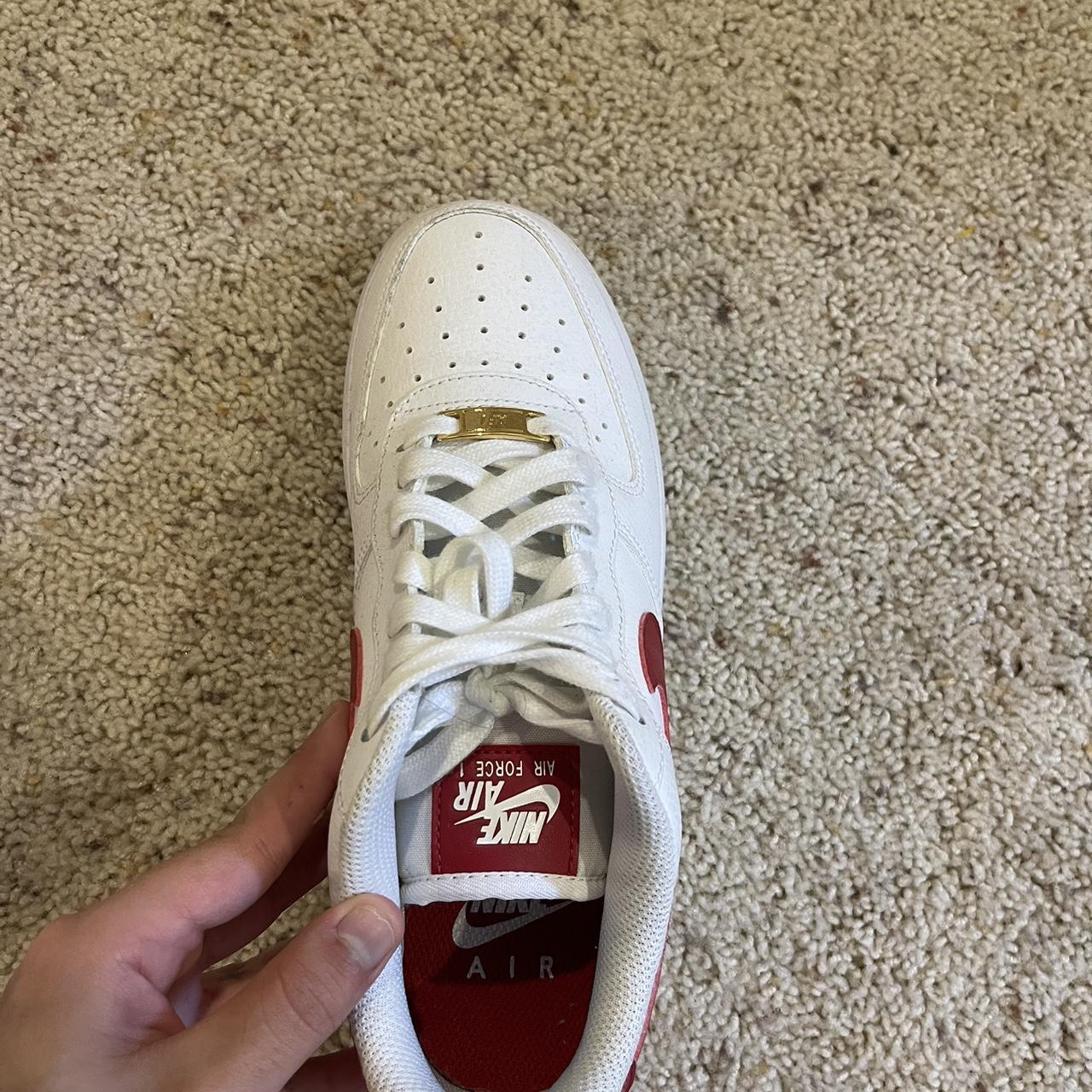 red black and white air force 1s